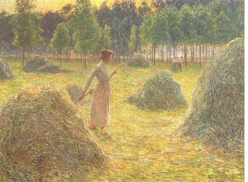 Emile Claus Hay stacks oil painting picture